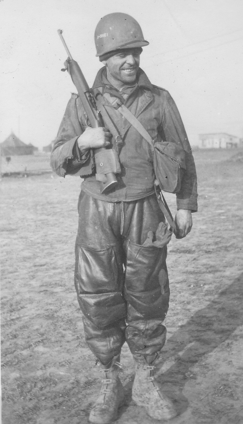 P.S. Blanks with carbine rifle dressed in cold weather gear on French airbase
