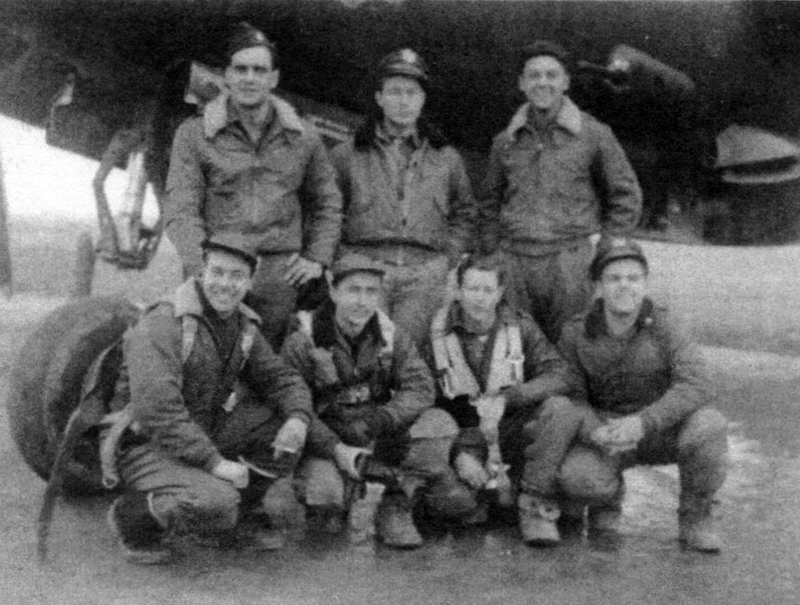 Pilot 1st Lt. Harry Parris; Bombardier 1st Lt. Byron Lee Schatzley; Radio Gunner T/Sgt Howard Weingrow; Tail Gunner T/Sgt. A. J. Brooks; Co-Pilot 2nd Lt. Bill Buckley; Engineer Gunner T/Sgt Jim Boxell; Navigator 2nd Lt. R. F. Newell