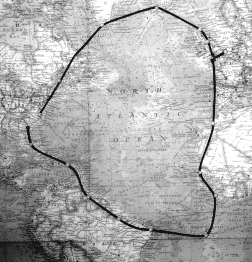 This reflects the two routes to England, both hazardous and requiring precise navigation. The northern route during the winter was just unusable because of the frigid weather.